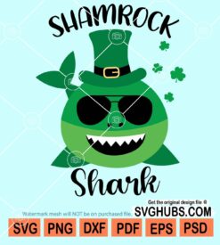 Shamrock shark svg