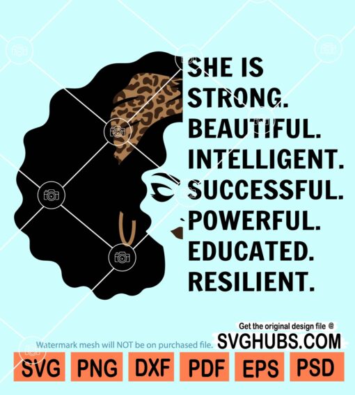 She is strong svg