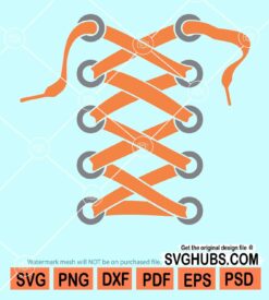 Shoe lace svg