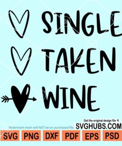 Single taken wine svg