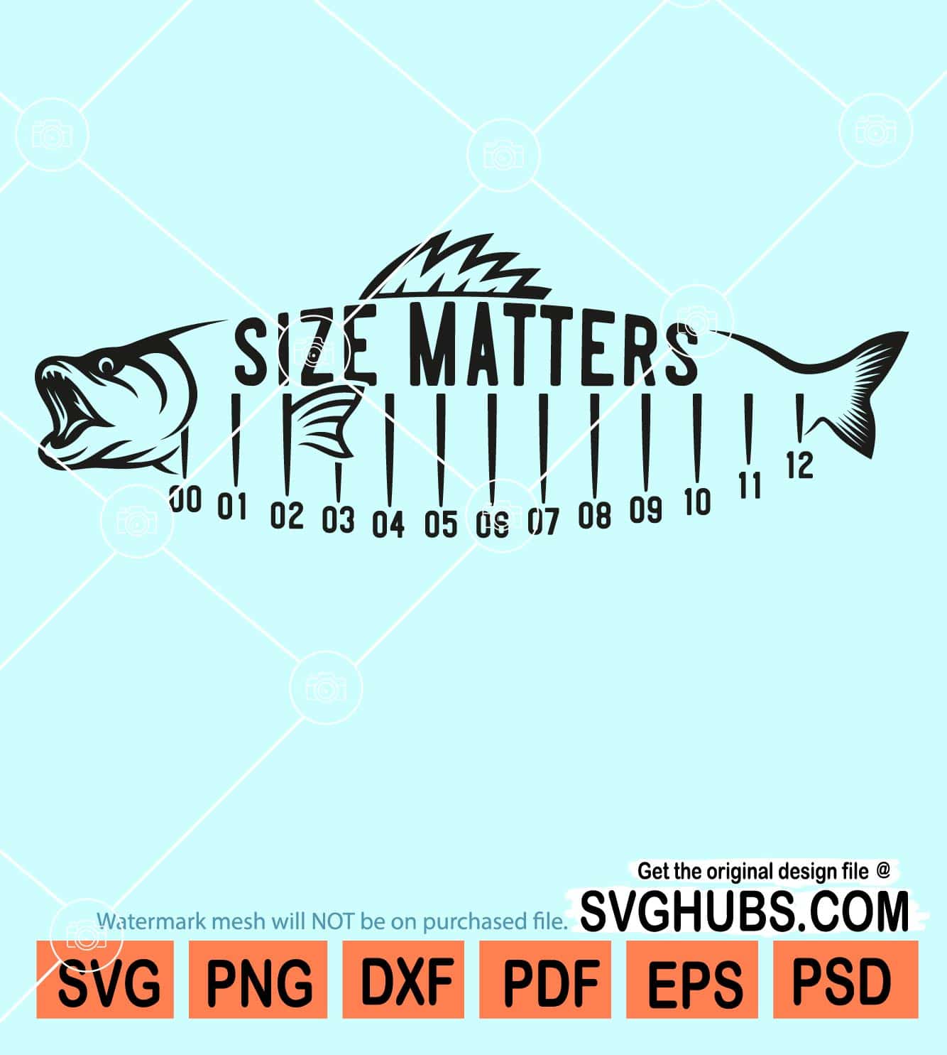 Size matters fishing ruler svg, Fisherman's Ruler svg, Fish Ruler