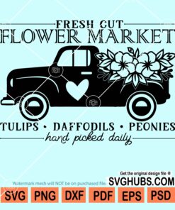 Spring farmhouse sign with truck svg
