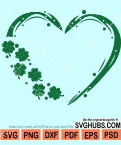 St. Patrick's day heart svg