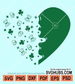 St. Patrick's day heart svg