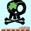 St. Patrick's day skull svg
