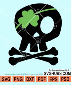 St. Patrick's day skull svg