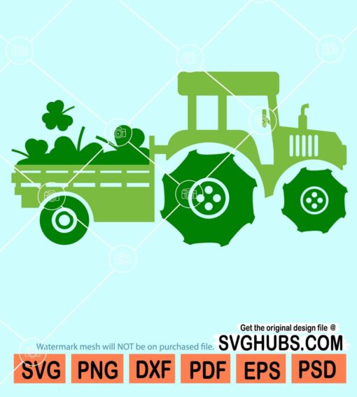 St. Patrick's day tractor svg