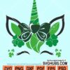 St. Patrick's day unicorn svg