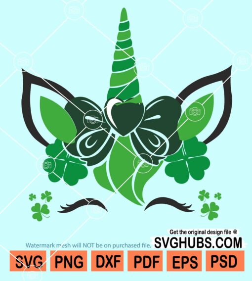 St. Patrick's day unicorn svg