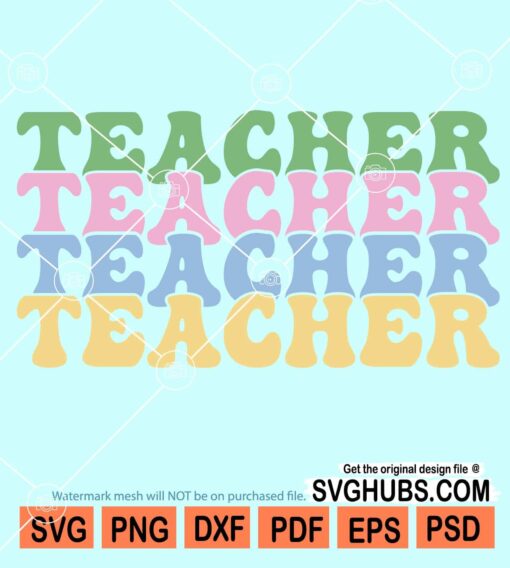 Stacked teacher svg