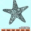 Starfish mandala svg