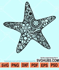 Starfish mandala svg