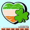 Stripped St Patrick's heart svg