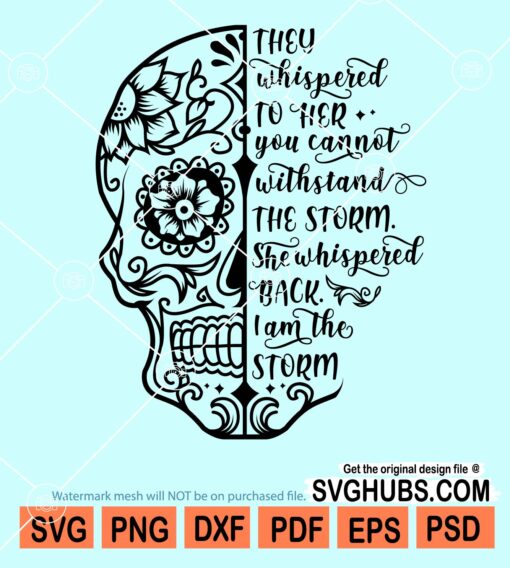 Sugar skull storm svg