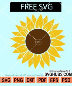 Sunflower svg free