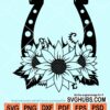 Sunflower with horseshoe svg