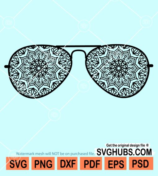 Sunglasses mandala svg