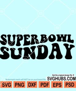 Superbowl Sunday SVG, superbowl wavy letters vg, Sunday Funday Svg, Weekend svg file