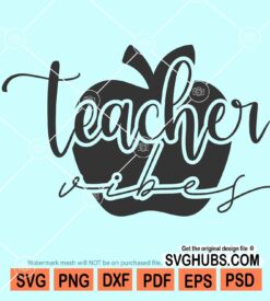 Teacher vibes svg