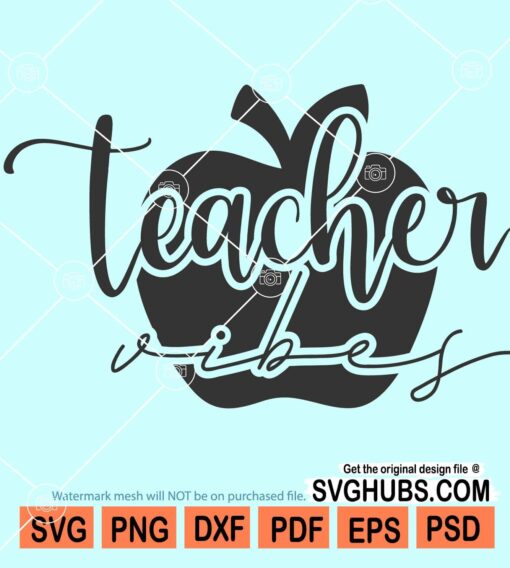 Teacher vibes svg