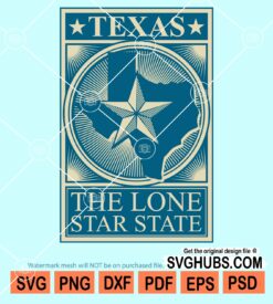 Texas the lone star state svg