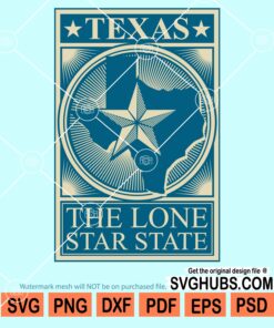 Texas the lone star state svg
