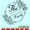 The family floral wreath svg