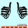 Thumbs up skeleton hands svg