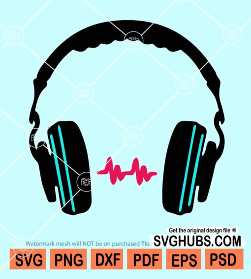 Tiktok headphones SVG