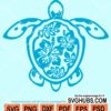 Turtle hibiscus flower svg