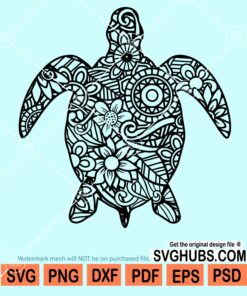 Turtle mandala svg