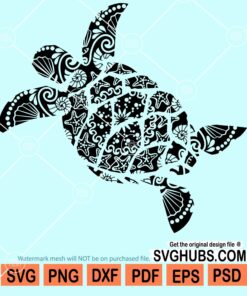 Turtle mandala svg