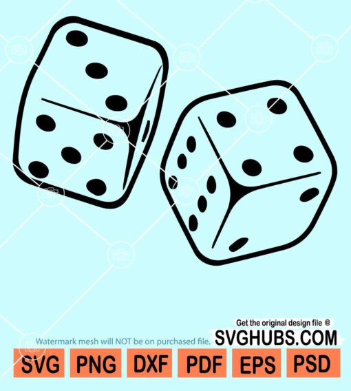 Two dice clipart svg
