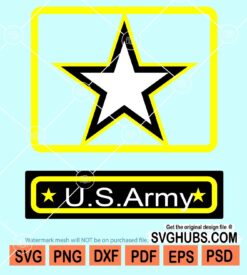 US Army label svg