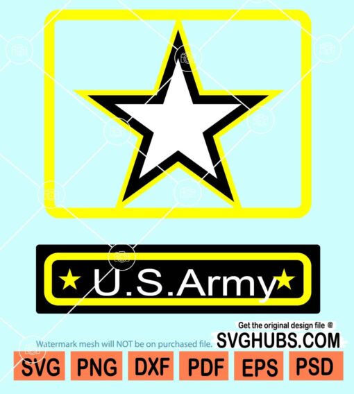 US Army label svg