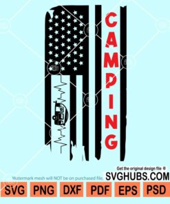 USA Camping flag svg