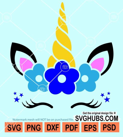 Unicorn birthday svg