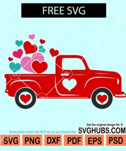 Valentine Truck SVG free