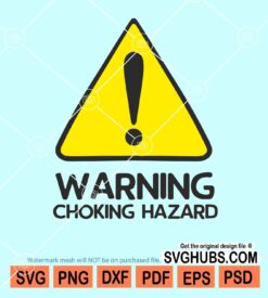 Warning chocking hazard svg
