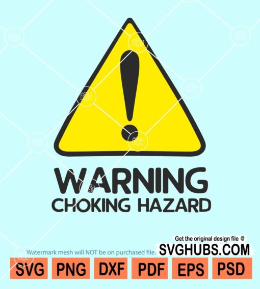 Warning chocking hazard svg