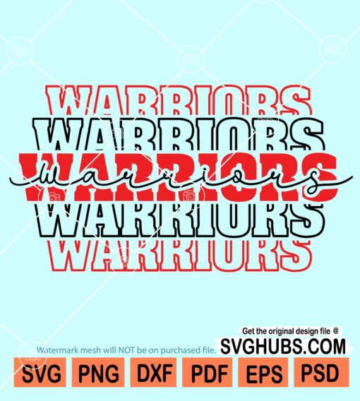 Warriors stacked svg