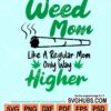 Weed mom like a regular mom only way higher svg