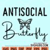 anti social butterfly svg
