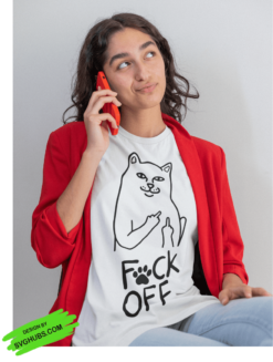 Cat middle finger SVG