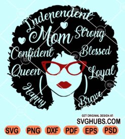 AFro woman mothers day SVG