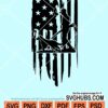 American hunting flag svg