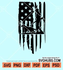 American hunting flag svg