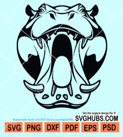 Anime hippopotamus head svg