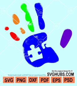 Autism hand wave svg