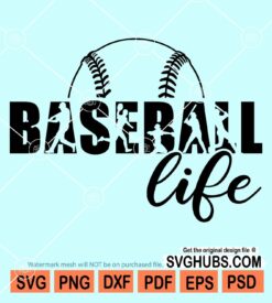Baseball life svg